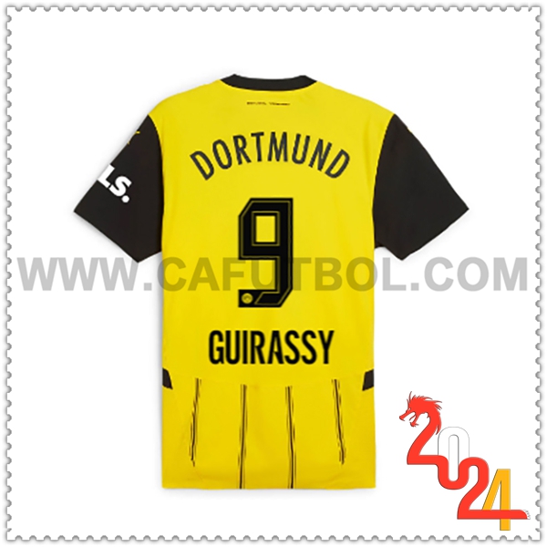 Primera Camiseta Futbol Dortmund BVB GUIRASSY #9 2024 2025