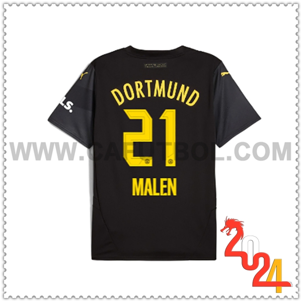 Segunda Camiseta Futbol Dortmund BVB MALEN #21 2024 2025