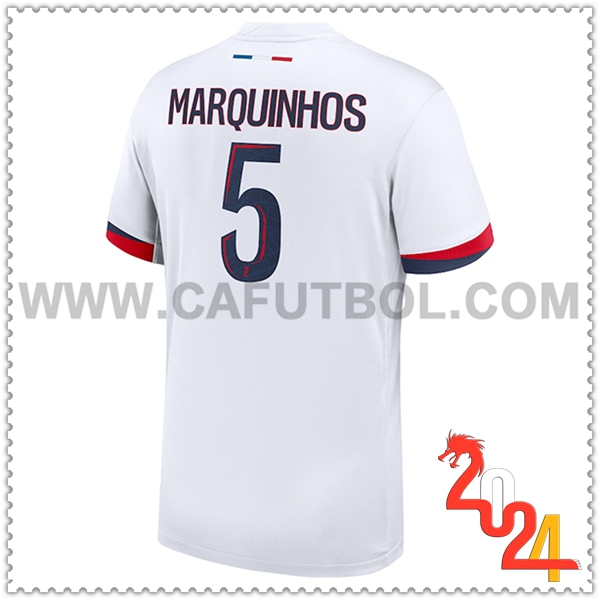 Segunda Camiseta Futbol PSG MARQUINHOS #5 2024 2025