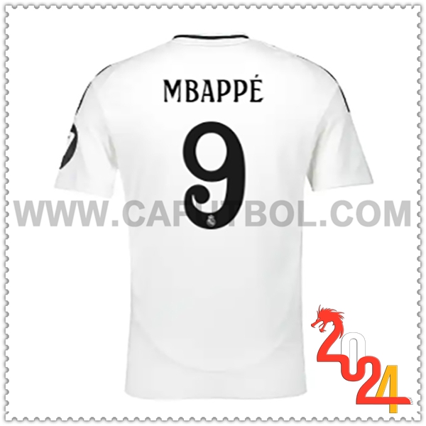 Primera Camiseta Futbol Real Madrid Mbappé #9 2024 2025