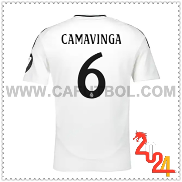 Primera Camiseta Futbol Real Madrid CAMAVINGA #6 2024 2025