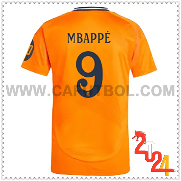 Segunda Camiseta Futbol Real Madrid Mbappé #9 2024 2025