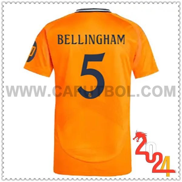 Segunda Camiseta Futbol Real Madrid BELLINGHAM #5 2024 2025