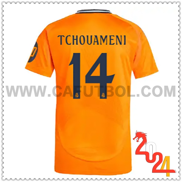 Segunda Camiseta Futbol Real Madrid TCHOUAMÉNI #14 2024 2025