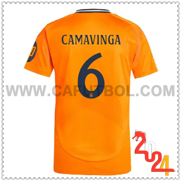 Segunda Camiseta Futbol Real Madrid CAMAVINGA #6 2024 2025