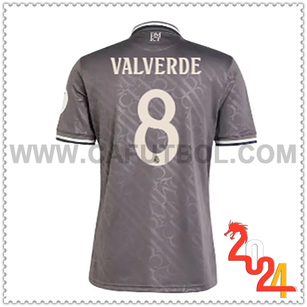 Tercero Camiseta Futbol Real Madrid VALVERDE #8 2024 2025