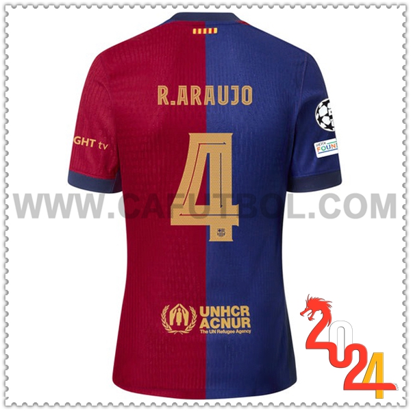 Primera Camiseta Futbol FC Barcelona R.ARAUJO #4 2024 2025