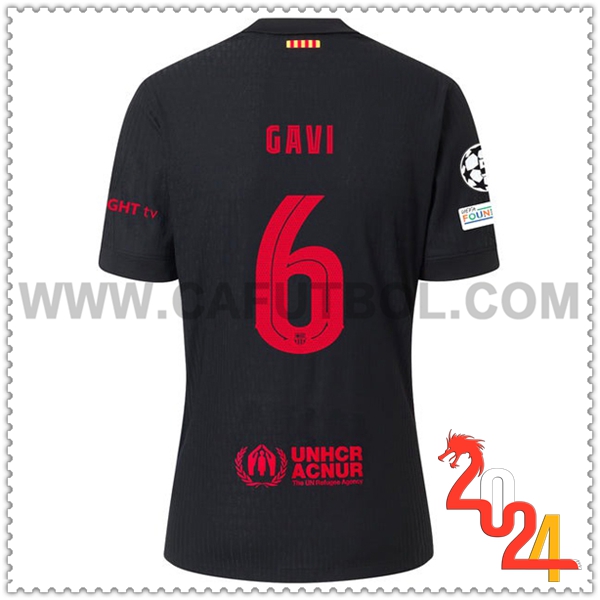 Segunda Camiseta Futbol FC Barcelona GAVI #6 2024 2025