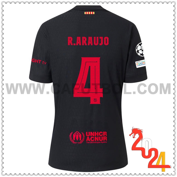 Segunda Camiseta Futbol FC Barcelona R.ARAUJO #4 2024 2025