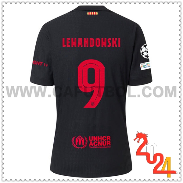 Segunda Camiseta Futbol FC Barcelona LEWANDOWSKI #9 2024 2025