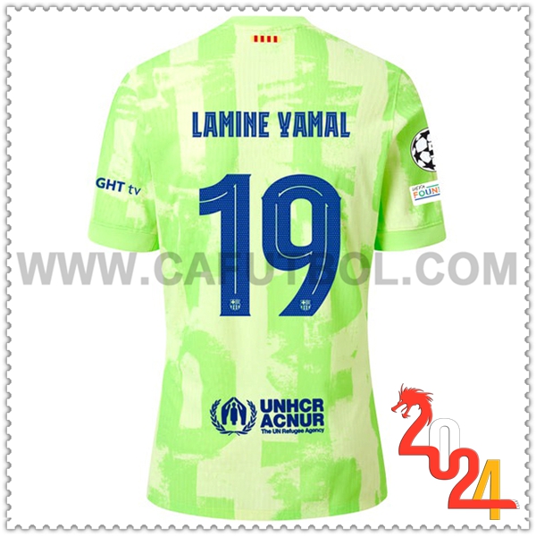 Tercero Camiseta Futbol FC Barcelona LAMINE YAMAL #19 2024 2025