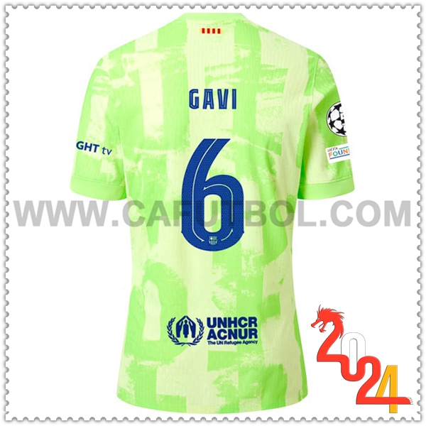 Tercero Camiseta Futbol FC Barcelona GAVI #6 2024 2025