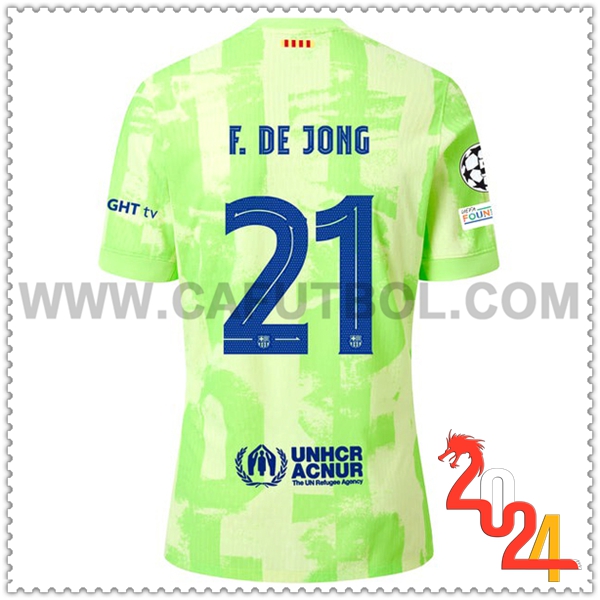 Tercero Camiseta Futbol FC Barcelona F.DE JONE #21 2024 2025