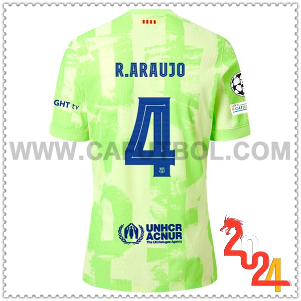 Tercero Camiseta Futbol FC Barcelona R.ARAUJO #4 2024 2025