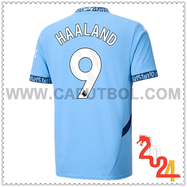 Primera Camiseta Futbol Manchester City HAALAND #9 2024 2025