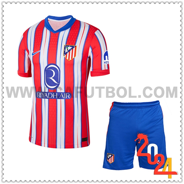 Primera Equipacion del Atletico Madrid + Pantalones Cortos 2024 2025