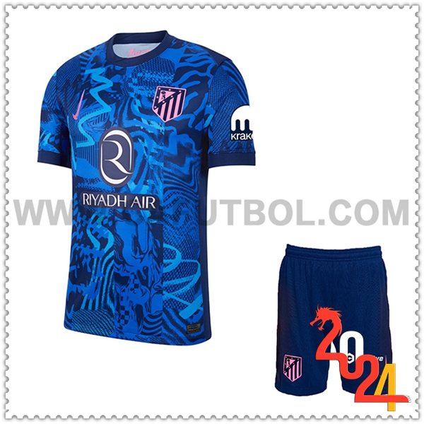 Tercero Equipacion del Atletico Madrid + Pantalones Cortos 2024 2025