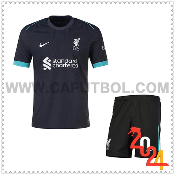 Segunda Equipacion del FC Liverpool + Pantalones Cortos 2024 2025