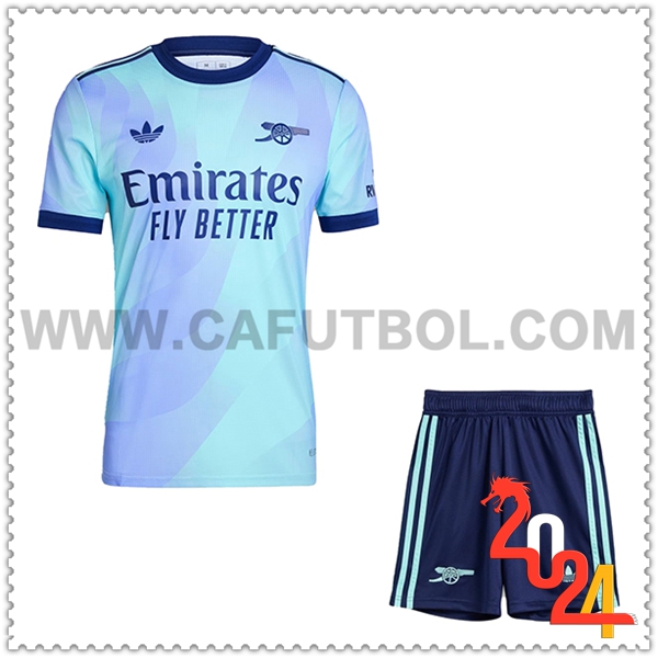 Tercero Equipacion del Arsenal + Pantalones Cortos 2024 2025