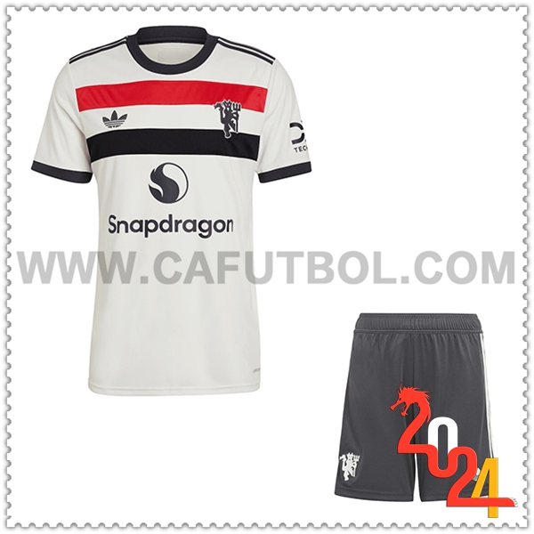 Tercero Equipacion del Manchester United + Pantalones Cortos 2024 2025