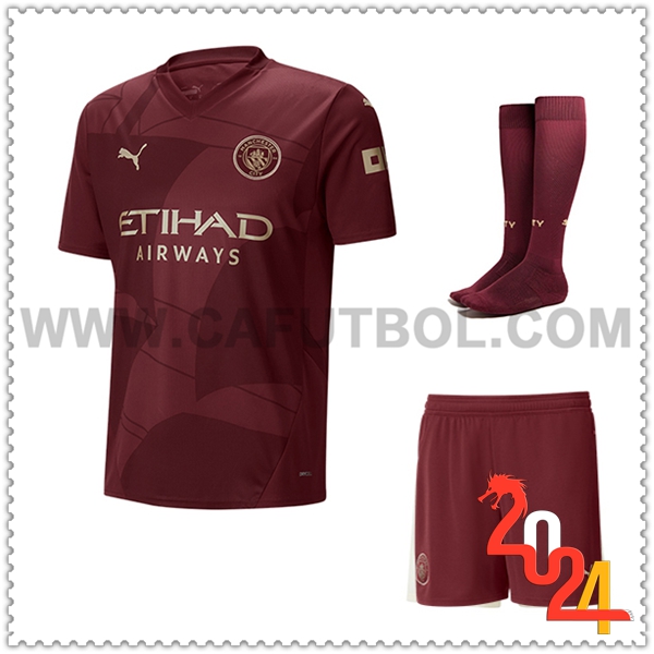 Tercero Equipacion del Manchester City (Pantalones + Calcetines) 2024 2025