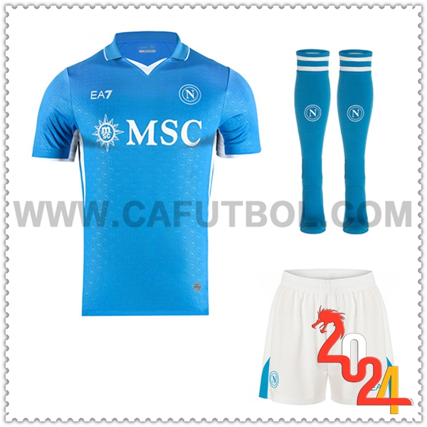 Primera Equipacion del SSC Napoles (Pantalones + Calcetines) 2024 2025