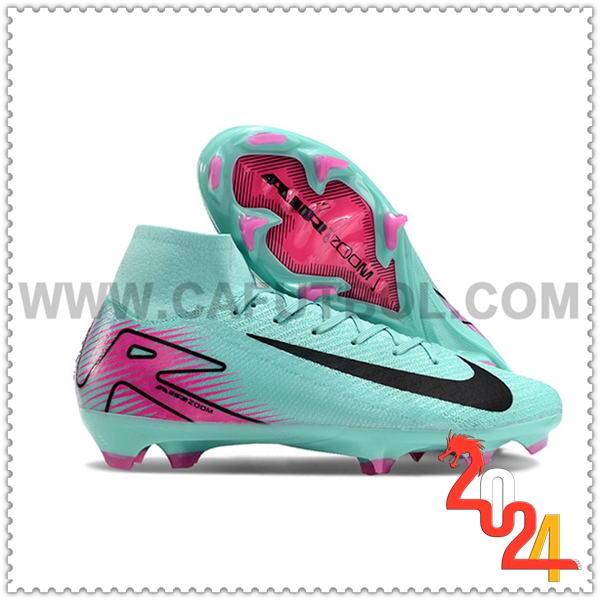 Nike Botas De Fútbol Air Zoom Mercurial Superfly IIX Elite FG Verde/Rosa/Negro