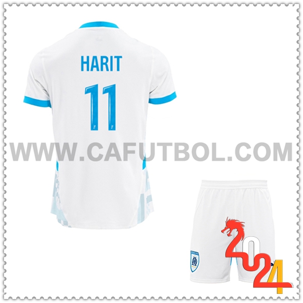 Primera Equipacion del Marsella OM HARIT #11 Ninos 2024 2025