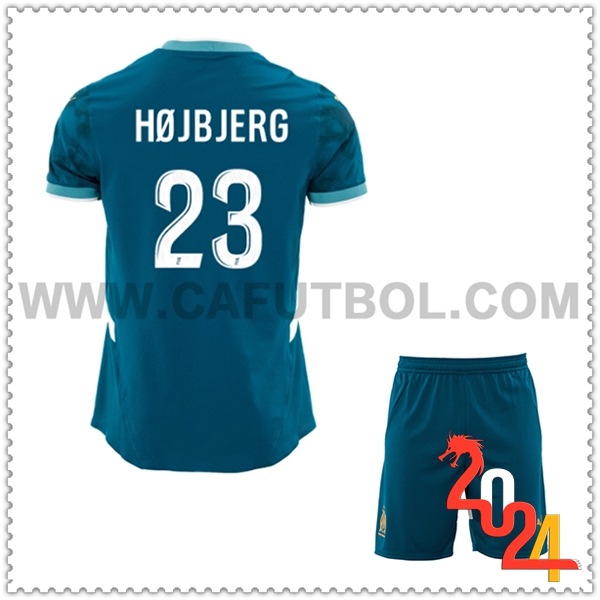 Segunda Equipacion del Marsella OM HØJBJERG #23 Ninos 2024 2025