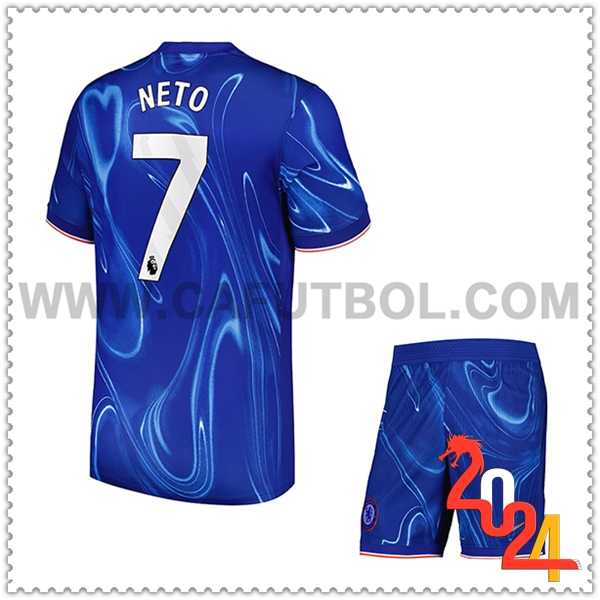 Primera Equipacion del FC Chelsea NETO #7 Ninos 2024 2025