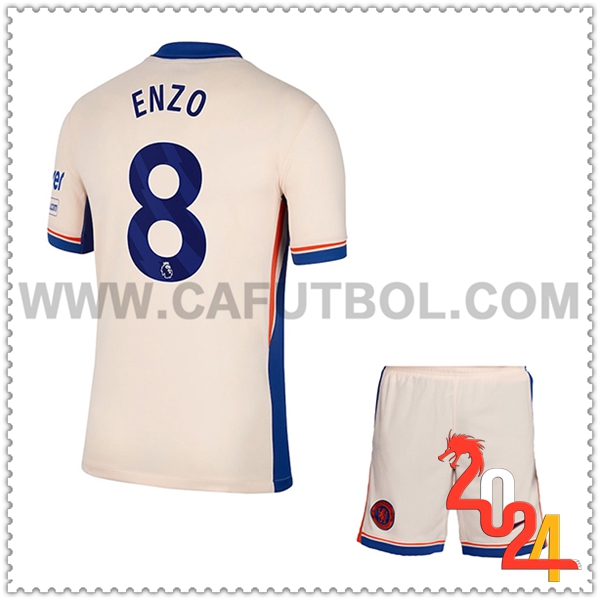 Segunda Equipacion del FC Chelsea ENZO #8 Ninos 2024 2025