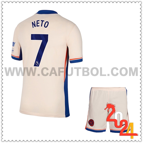 Segunda Equipacion del FC Chelsea NETO #7 Ninos 2024 2025