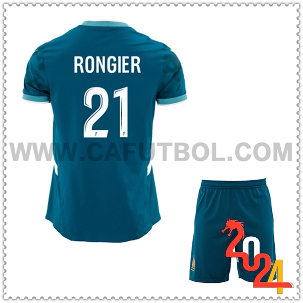 Segunda Equipacion del Marsella OM RONGIER #21 Ninos 2024 2025