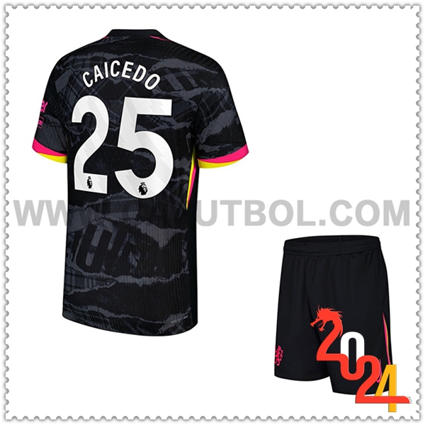 Tercero Equipacion del FC Chelsea CAICEDO #25 Ninos 2024 2025