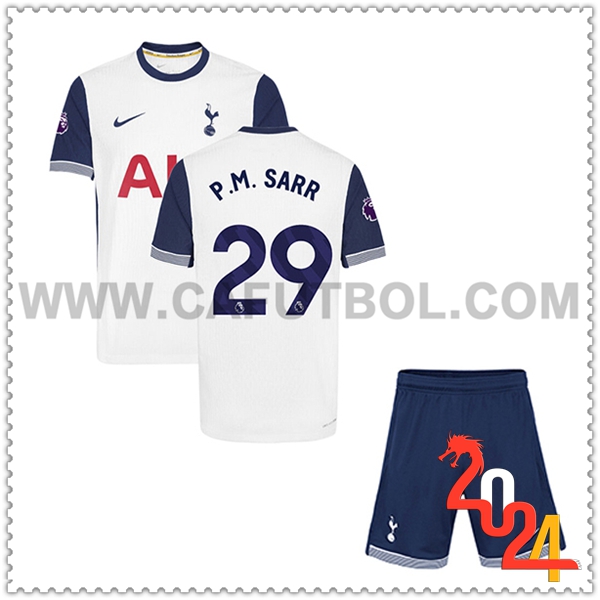 Primera Equipacion del Tottenham Hotspur P.M. SARR #29 Ninos 2024 2025