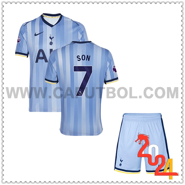 Segunda Equipacion del Tottenham Hotspur SON #7 Ninos 2024 2025