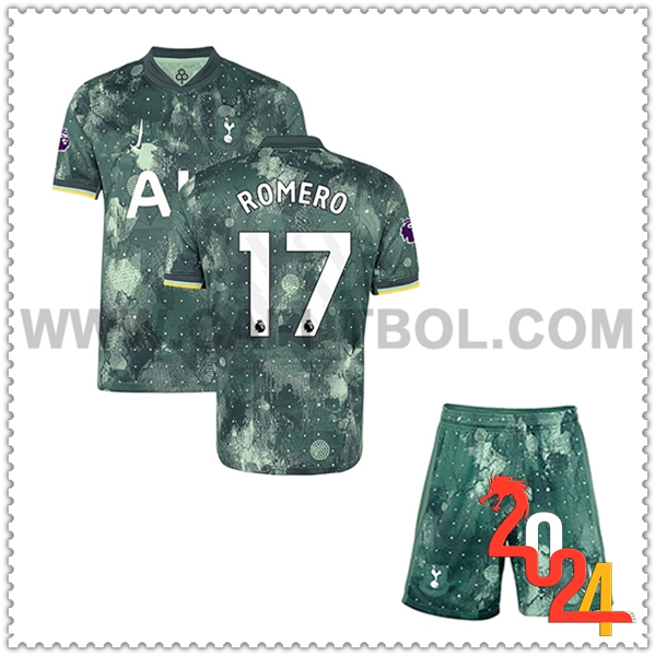 Tercero Equipacion del Tottenham Hotspur ROMERO #17 Ninos 2024 2025