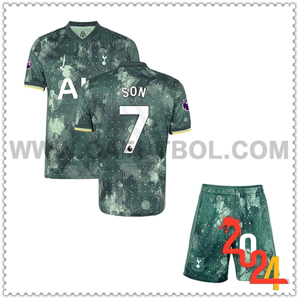 Tercero Equipacion del Tottenham Hotspur SON #7 Ninos 2024 2025