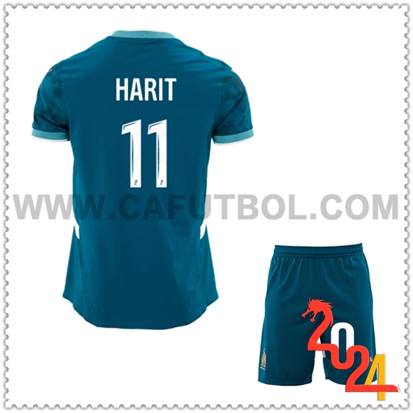 Segunda Equipacion del Marsella OM HARIT #11 Ninos 2024 2025