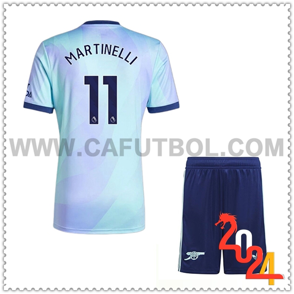 Tercero Equipacion del Arsenal MARTINELLI #11 Ninos 2024 2025