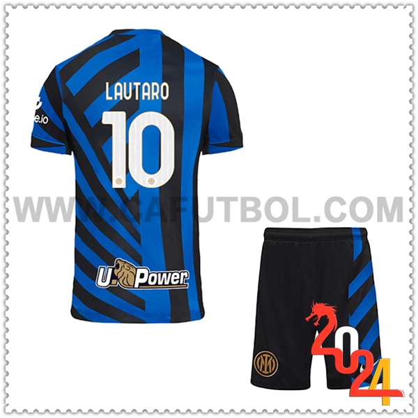 Primera Equipacion del Inter Milan LAUTARO #10 Ninos 2024 2025