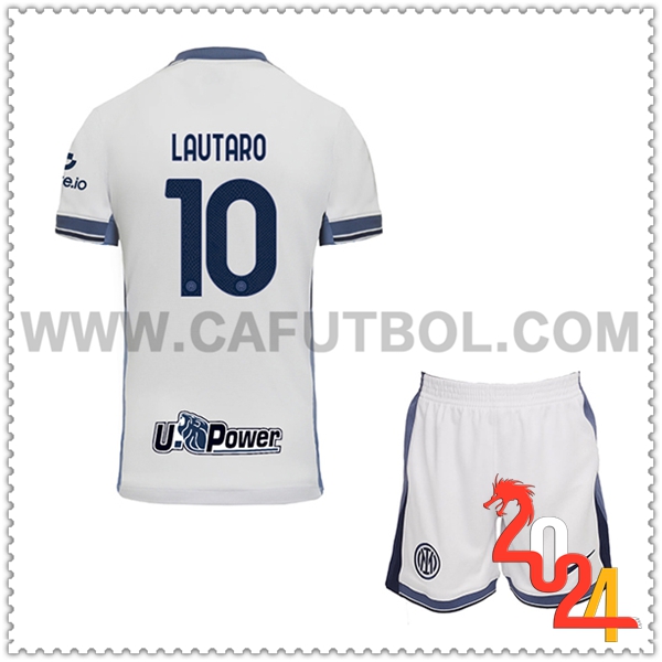 Segunda Equipacion del Inter Milan LAUTARO #10 Ninos 2024 2025