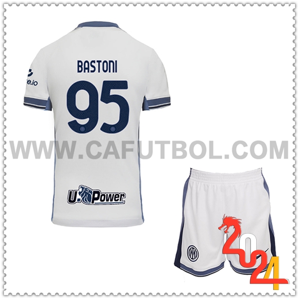 Segunda Equipacion del Inter Milan BASTONI #95 Ninos 2024 2025