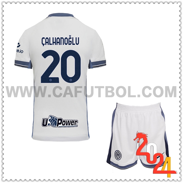 Segunda Equipacion del Inter Milan CALHANOGLU #20 Ninos 2024 2025