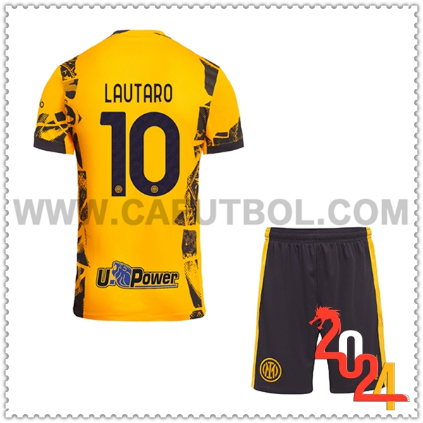 Tercero Equipacion del Inter Milan LAUTARO #10 Ninos 2024 2025