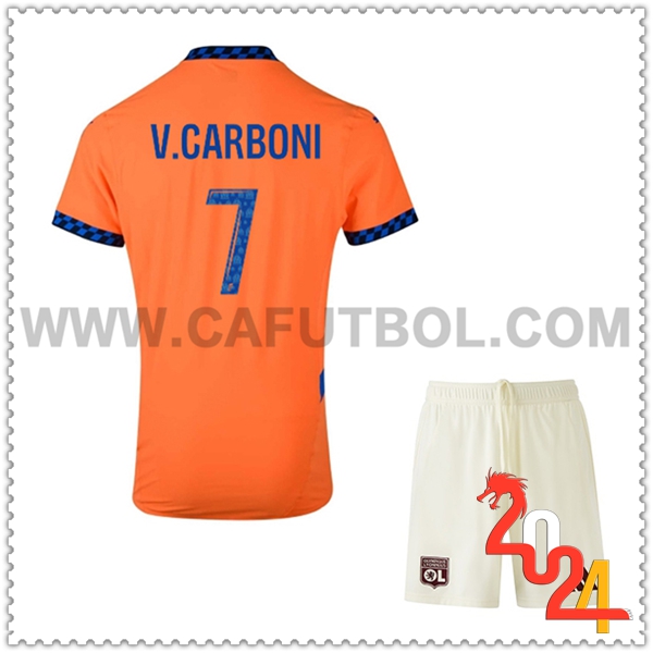 Tercero Equipacion del Marsella OM V.CARBONI #7 Ninos 2024 2025