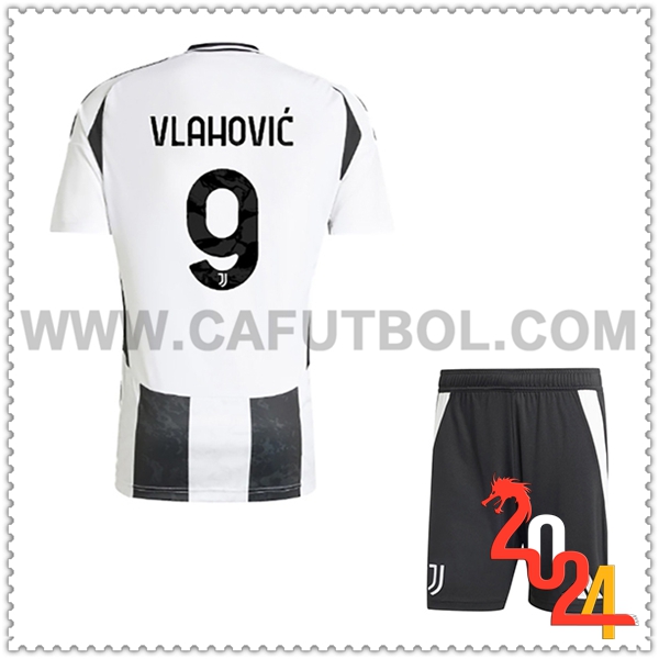 Primera Equipacion del Juventus VLAHOVIC #9 Ninos 2024 2025