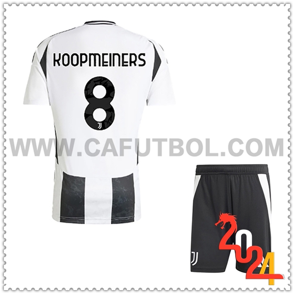 Primera Equipacion del Juventus KOOPMEINERS #8 Ninos 2024 2025