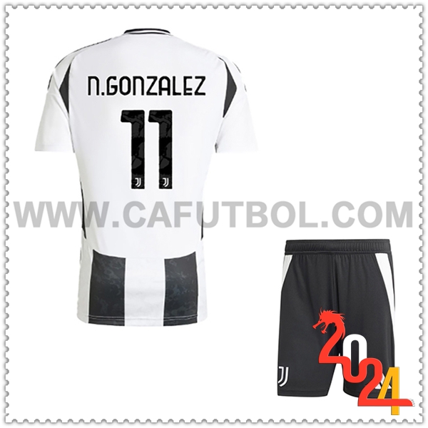 Primera Equipacion del Juventus N.GONZÁLEZ #11 Ninos 2024 2025