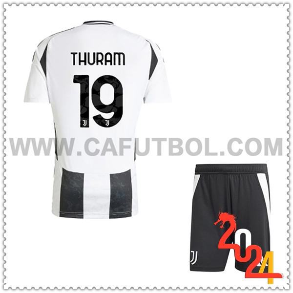 Primera Equipacion del Juventus THURAM #19 Ninos 2024 2025